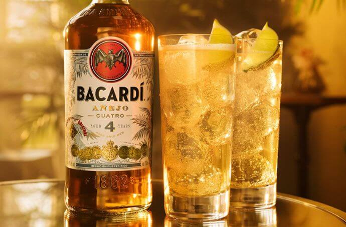 BACARDI ANEJO CUATRO 4YO RUM z koktajlami